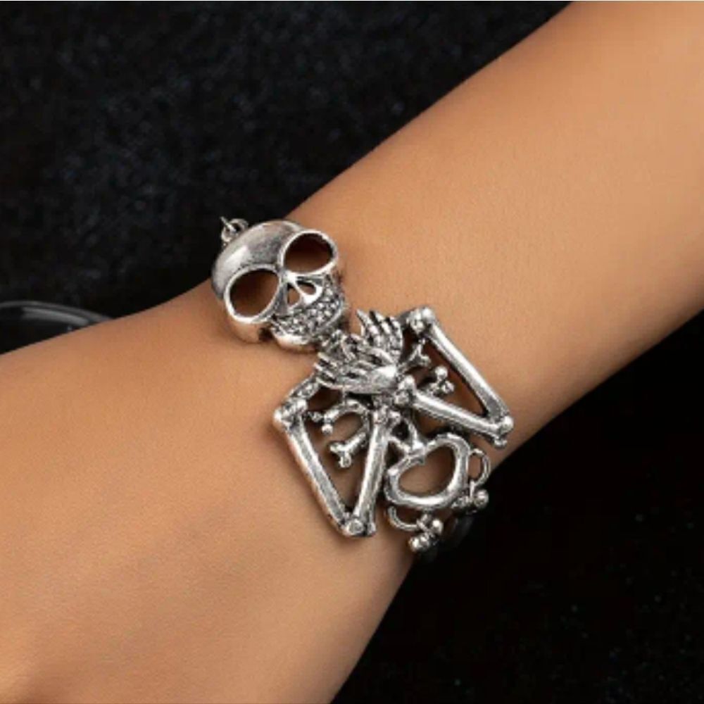Skeleton bracelet silvertone - Picture 2 of 6